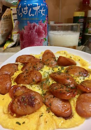 超簡単 ビールのお供にポチギ卵とじ-レシピのメイン写真