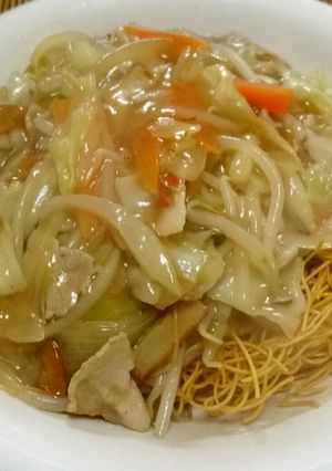 お安い皿うどん(硬やきそば)-レシピのメイン写真