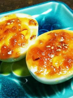 金山寺味噌で!ゆで卵の味噌マヨ焼き-レシピのメイン写真