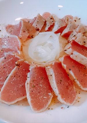 びんちょうマグロのたたき風、カルパッチョ-レシピのメイン写真