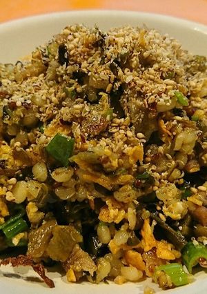 餅麦キヌアで♥️高菜炒飯♥️低糖質ロカボ-レシピのメイン写真