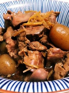 レバー(鶏肝)とこんにゃくの炊いたん♪-レシピのメイン写真