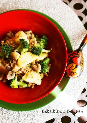 蕎麦の実と茸のポテトソテーサラダ-レシピのメイン写真