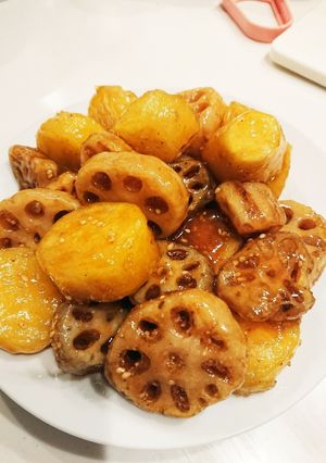 さつまいもとレンコンの甘辛たれ-レシピのメイン写真