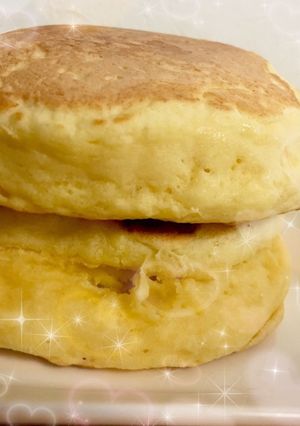 豆腐とメレンゲでふわふわパンケーキ♥-レシピのメイン写真