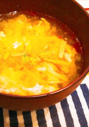 おなじみ材料で野菜たっぷり酸辣湯☆-レシピのメイン写真