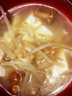 お母さんの絶対しゃきしゃき!もやし味噌汁-レシピのメイン写真