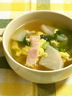 給食☆かぶと卵のスープ-レシピのメイン写真