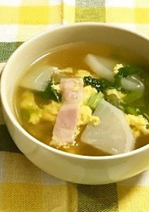 給食☆かぶと卵のスープ-レシピのメイン写真