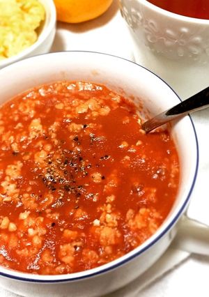 忙しい女性の味方★トマトオートミール粥-レシピのメイン写真