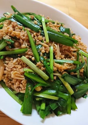 節約おかず☺麻婆ニラ＆エノキ☺-レシピのメイン写真