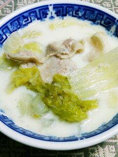 ⅲ白菜と豚肉の豆乳スープ-レシピのメイン写真