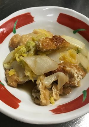 白菜 油揚げからし醤油和え 野菜のおかず-レシピのメイン写真