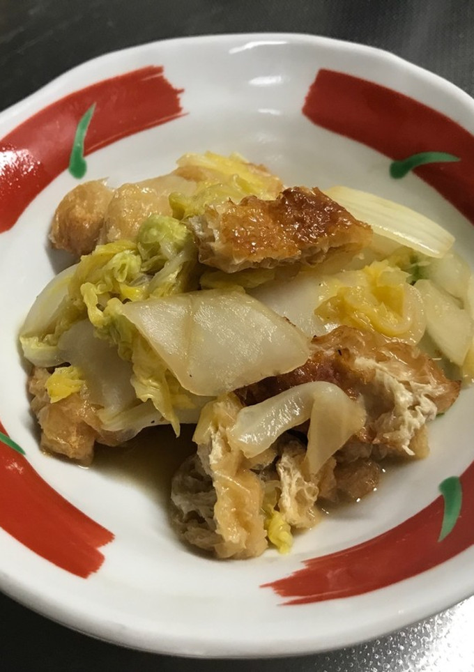白菜 油揚げからし醤油和え 野菜のおかず-レシピのメイン写真