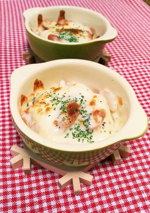 ウインナーとうどんのチーマヨ焼き-レシピのメイン写真