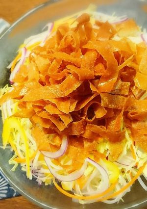 春巻の皮で♪パリパリ千切りサラダ-レシピのメイン写真