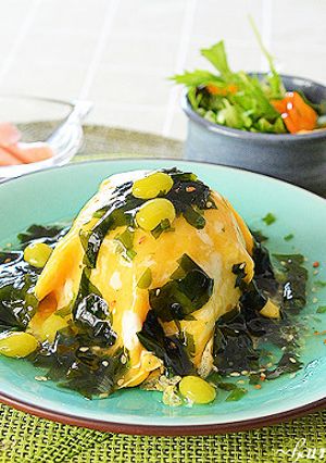 わかめスープで和風あんかけオムライス♪-レシピのメイン写真