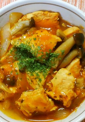簡単♪鶏むね肉と玉ねぎの生姜ケチャップ煮-レシピのメイン写真