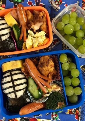 剣道 弁当 面おにぎり-レシピのメイン写真