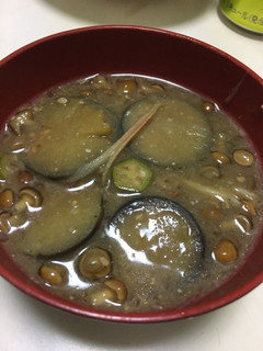 ナスの利休汁(お味噌汁)-レシピのメイン写真