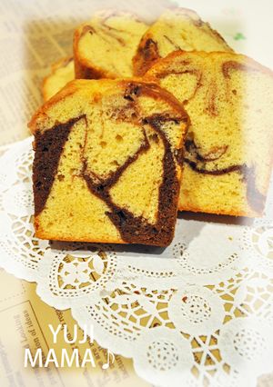 簡単！キレイなマーブルパウンドケーキ-レシピのメイン写真