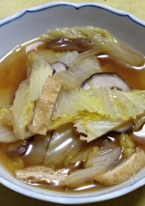 生姜風味の白菜とお揚げの煮物-レシピのメイン写真