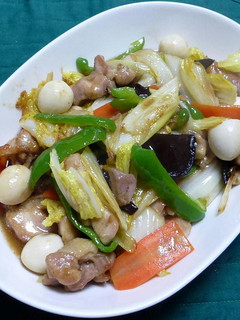 鶏もも肉と野菜の黒酢風味炒めもの-レシピのメイン写真