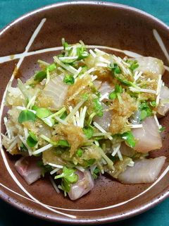ハマチとかいわれ菜の染めおろし和え-レシピのメイン写真