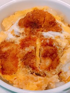 余ったトンカツで、レンジで簡単、カツ丼!-レシピのメイン写真