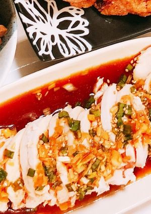 鶏ハム ネギニンニクだれ-レシピのメイン写真