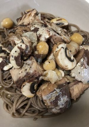 日本の健康食!サバ缶de蕎麦パスタ♪♪-レシピのメイン写真