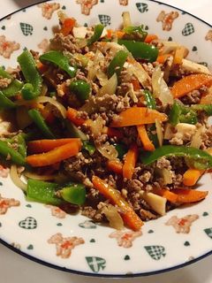 ひき肉と彩り野菜のオイスター炒め-レシピのメイン写真