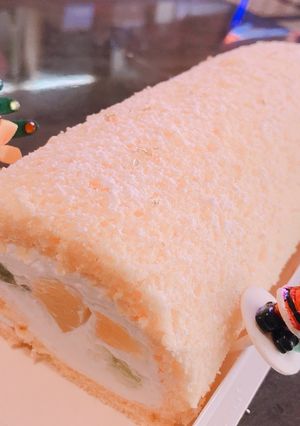 クリスマスに！米粉のロールケーキ-レシピのメイン写真