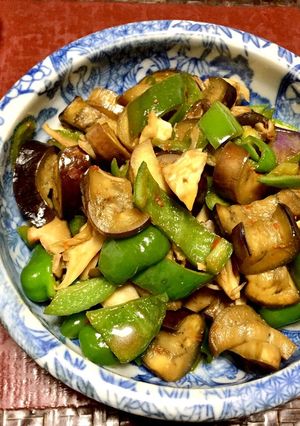 万能★茄子ピーマンとキノコのピリ辛炒め-レシピのメイン写真