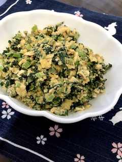 大根葉消費!甘辛味噌炒りたまご-レシピのメイン写真
