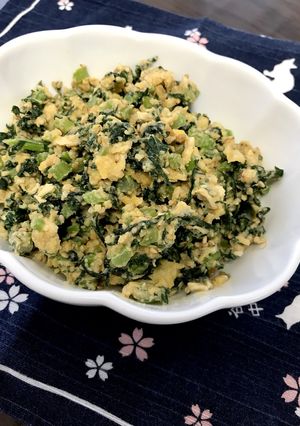 大根葉消費！甘辛味噌炒りたまご-レシピのメイン写真