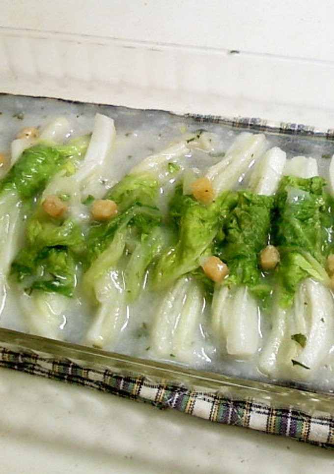 レンジで簡単！白菜の白菜巻きクリーム煮風-レシピのメイン写真