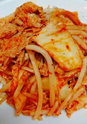 余り物のキムチで!簡単キムチ炒め-レシピのメイン写真
