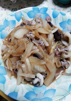 ミミイカと玉ねぎの味噌炒め-レシピのメイン写真
