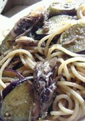 ●茄子と舞茸の和風ニンニクジェノベパスタ-レシピのメイン写真
