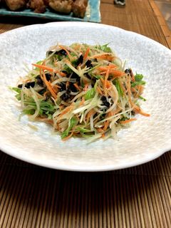 韓国海苔で簡単☆大根、人参、水菜サラダ-レシピのメイン写真