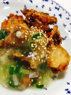 めちゃうま!魚の唐揚げ!にんにく塩ダレ♡-レシピのメイン写真