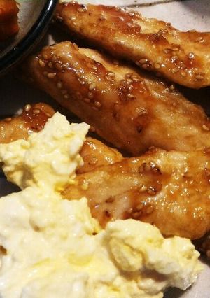 鶏むね肉で手羽先風甘辛焼き-レシピのメイン写真