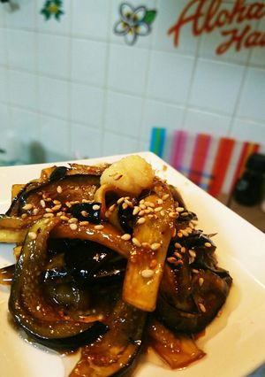 我が家で好評❗茄子1本で作る甘辛炒め-レシピのメイン写真