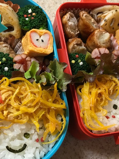 にんじんしりしりで女の子キャラ弁-レシピのメイン写真