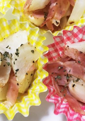 【お弁当に】かぶベーコンの炒め物-レシピのメイン写真