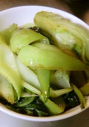青梗菜だけを味わう、ごま油むし煮-レシピのメイン写真