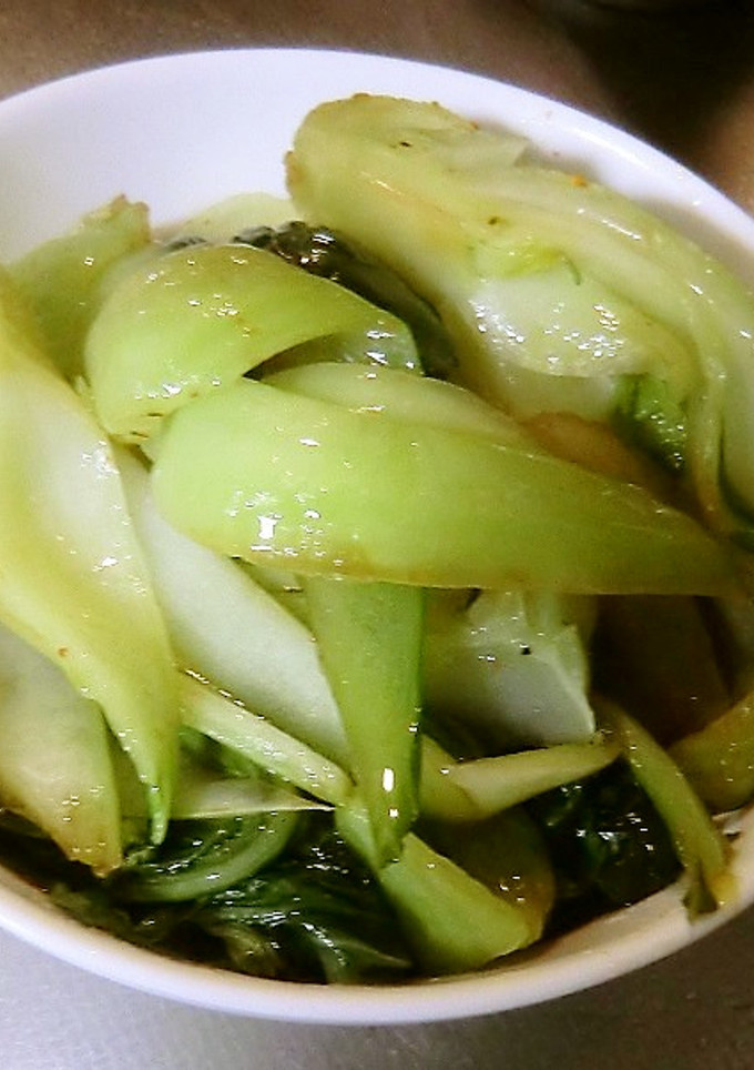 青梗菜だけを味わう、ごま油むし煮-レシピのメイン写真