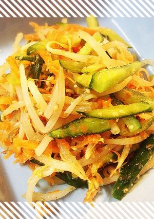 節約おかず☆もやしの三色ゴマ和えサラダ-レシピのメイン写真