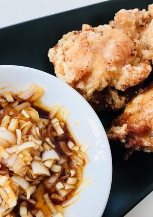 おつまみにも❤ウマねぎ乗せから揚げ-レシピのメイン写真